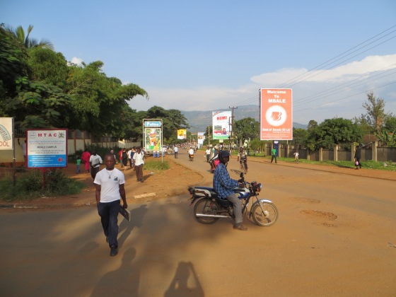 Entering Mbale town